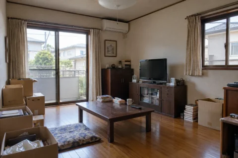 日本の一般的な戸建ての室内整理の生成イメージ